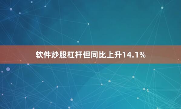 软件炒股杠杆但同比上升14.1%