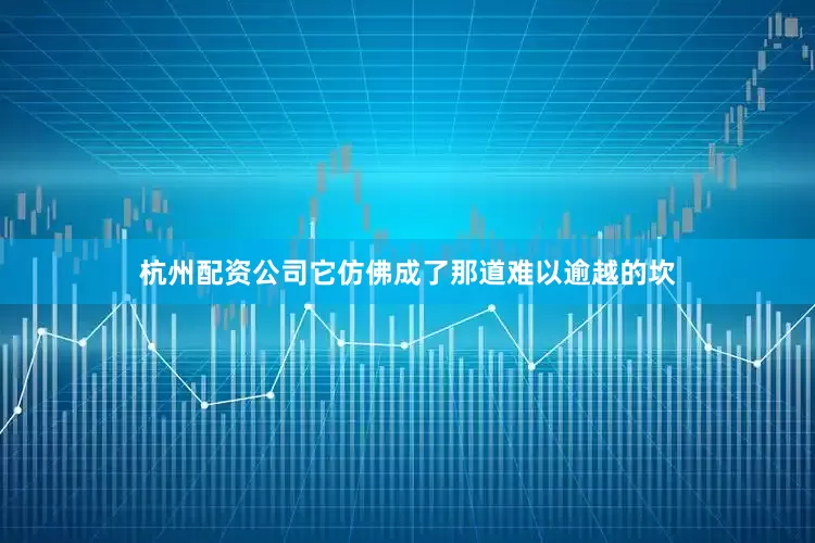杭州配资公司它仿佛成了那道难以逾越的坎