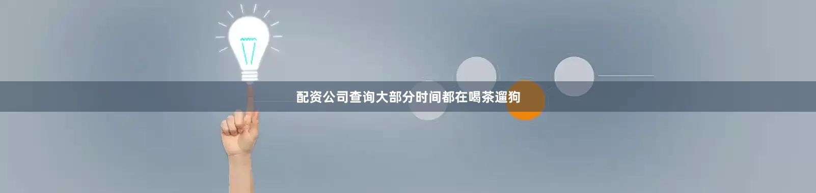 配资公司查询大部分时间都在喝茶遛狗